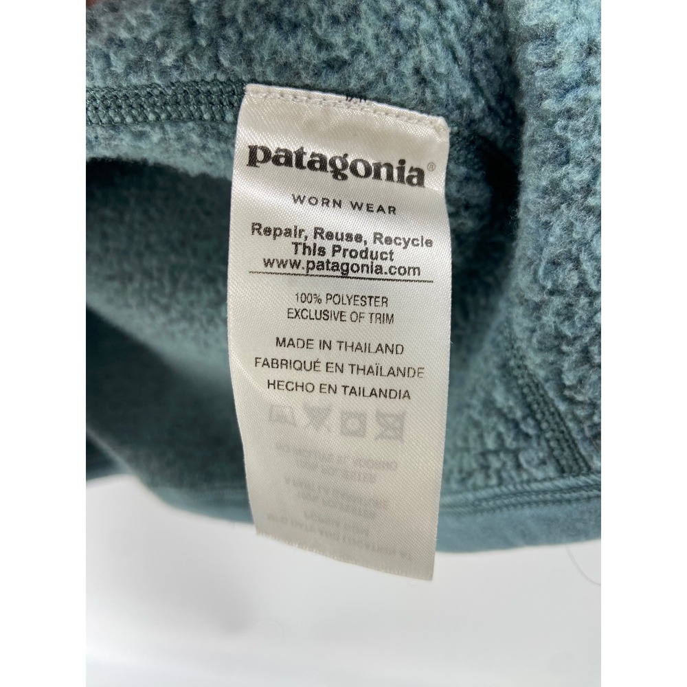 Patagonia Better Sweater Womens Large Green 1/4 Zip Fleece Pullover Hiking 25617 - Picture 4 of 7